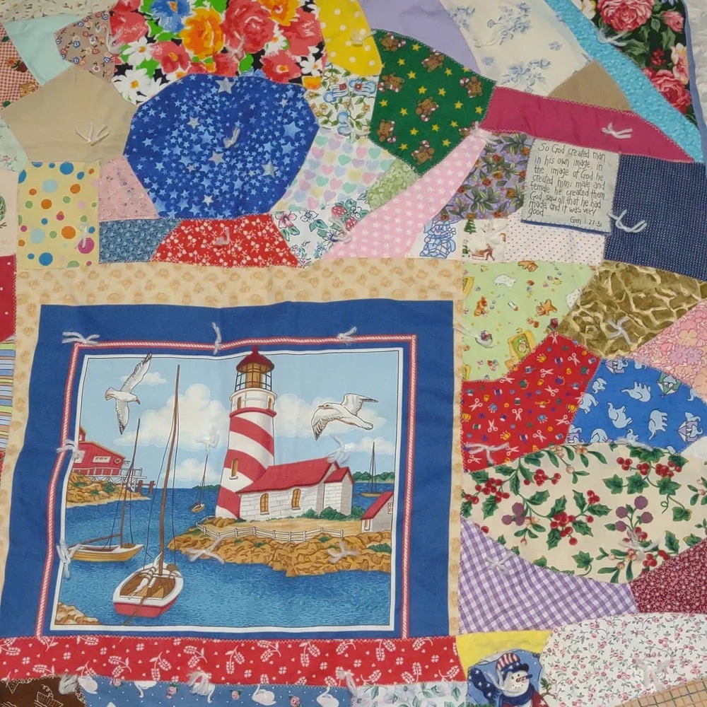 Handmade Crazy Quilt Blanket 42